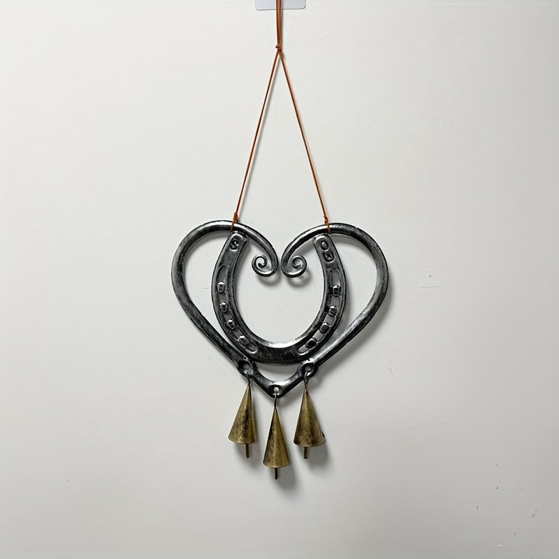Lucky Horseshoe and Heart Windchime