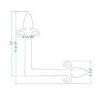 Medieval Iron "L" Strap