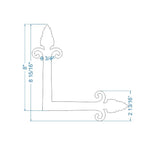 Medieval Iron "L" Strap