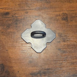 Art Deco D Ring Anchor Plate - 4" x 4"