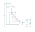 Chateauesque Iron "L" Strap