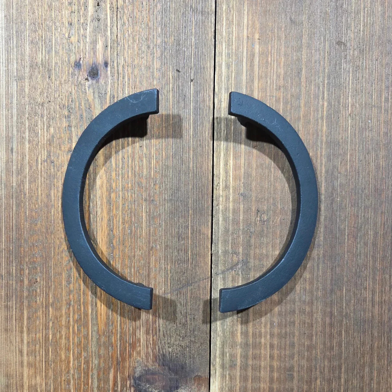 Half Circle Iron Cabinet Handle - Old West Iron