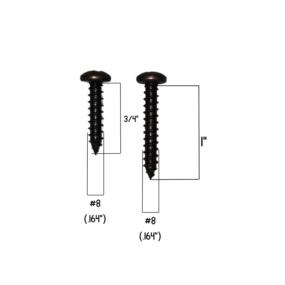 #8 Silicon Bronze Phillips Oval Head Decor Screws  (Ten Pack)