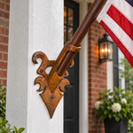 Hand Forged Decorative Iron Flag Mount Bracket