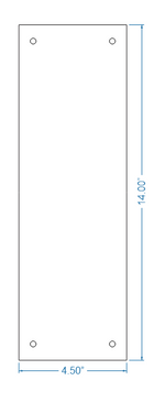 Plaque de poussée en fer droit ordinaire