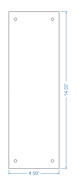 Plaque de poussée en fer droit ordinaire