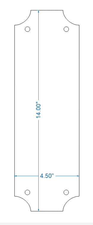 Transitional Iron Push Plate