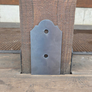 Classic Iron Faux Post Base - Straps Only, No Base  | Not Structural - 3 1/2" x 3 1/2" / 8"
