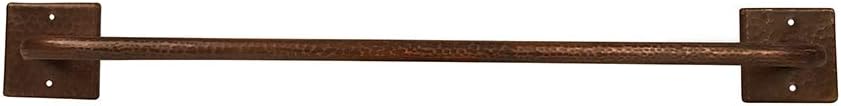 Hand Hammered Copper Towel Bar, Oil Rubbed Bronze Finish