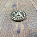 Solid Brass Wagon Wheel Rosette - 2 11/16"