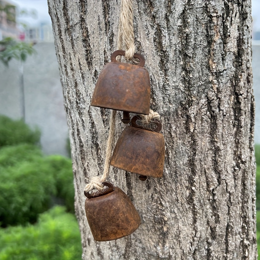 Hemp Rope Rusty Wind Chimes