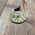 Victorian Bloom Brass Rosette - 2 1/2"