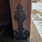 Base de poteau affleurante en fer Renaissance