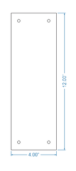 Plaque de poussée en fer droit ordinaire