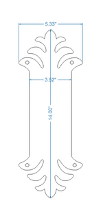 Greco-Persian Iron Push Plate Door Push Plates Push Plate