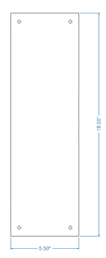 Plaque de poussée en fer droit ordinaire