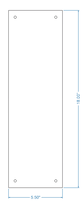 Plaque de poussée en fer droit ordinaire