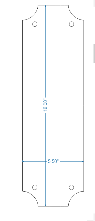Transitional Iron Push Plate