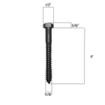 5/16" Dia. Hammered Hex Head Lag