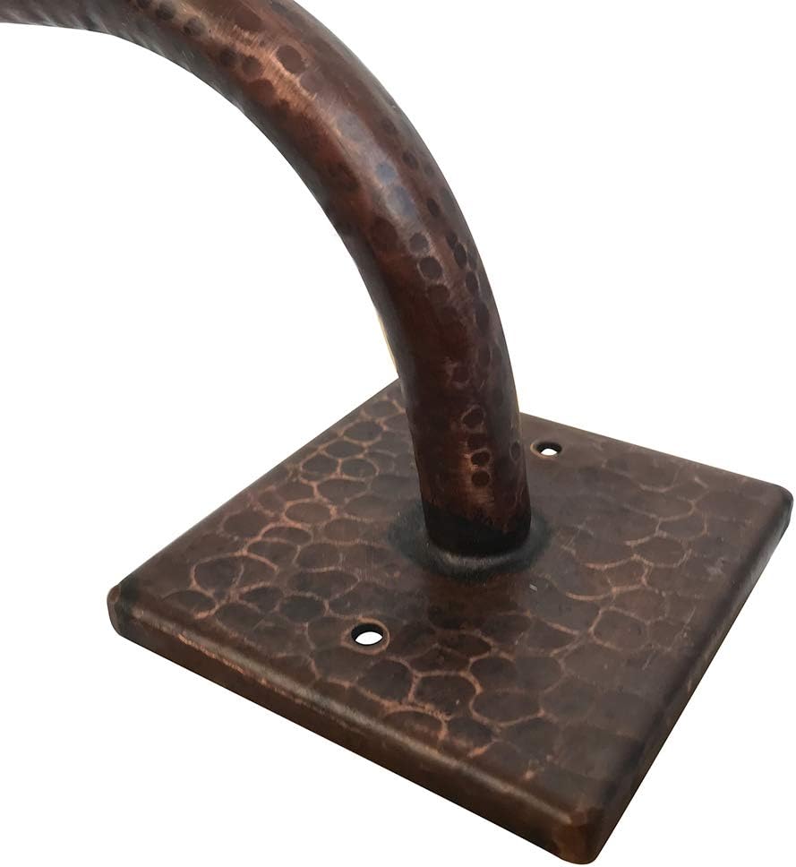 Hand Hammered Copper Towel Bar, Oil Rubbed Bronze Finish