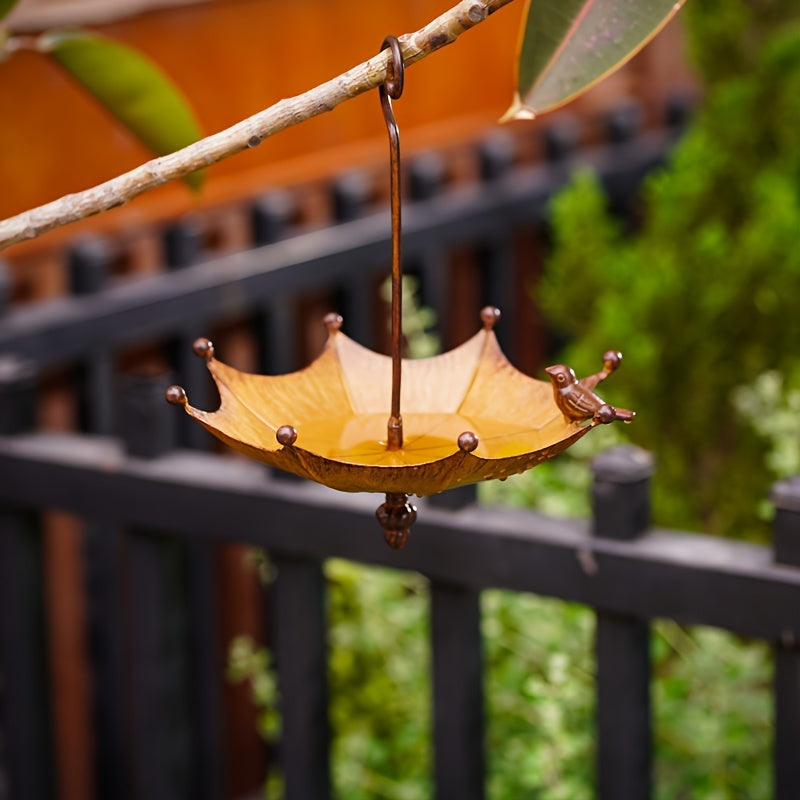 Iron Umbrella Bird Feeder