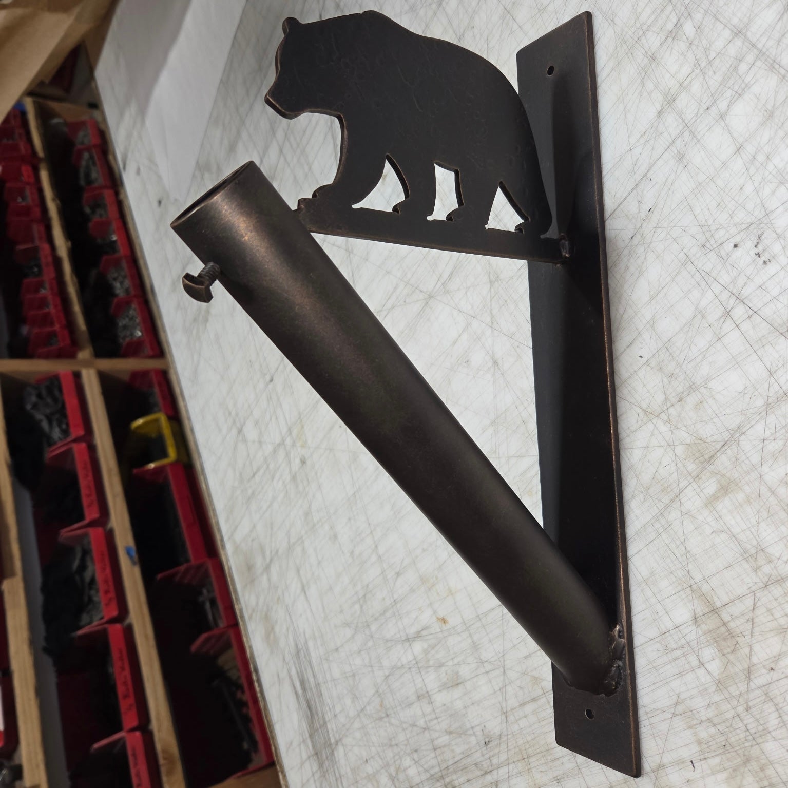 California Bear Iron Flag Bracket