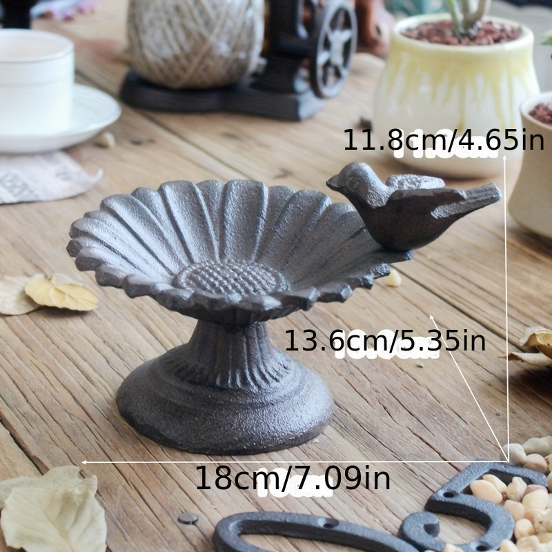 Vintage European Iron Bird Feeder
