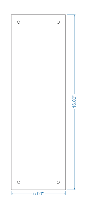 Plaque de poussée en fer droit ordinaire