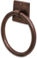 Hammered Copper Hand Towel Holder 7 - Inch Antique Copper Finish Towel Racks Bathroom Set