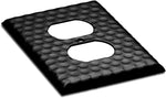 Hammered Black 1-Gang Duplex Outlet Plate