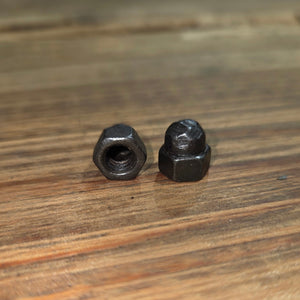 1/4" High Profile Hammered Acorn Nut - Black