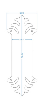 Greco-Persian Iron Push Plate Door Push Plates Push Plate