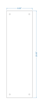 Plaque de poussée en fer droit ordinaire