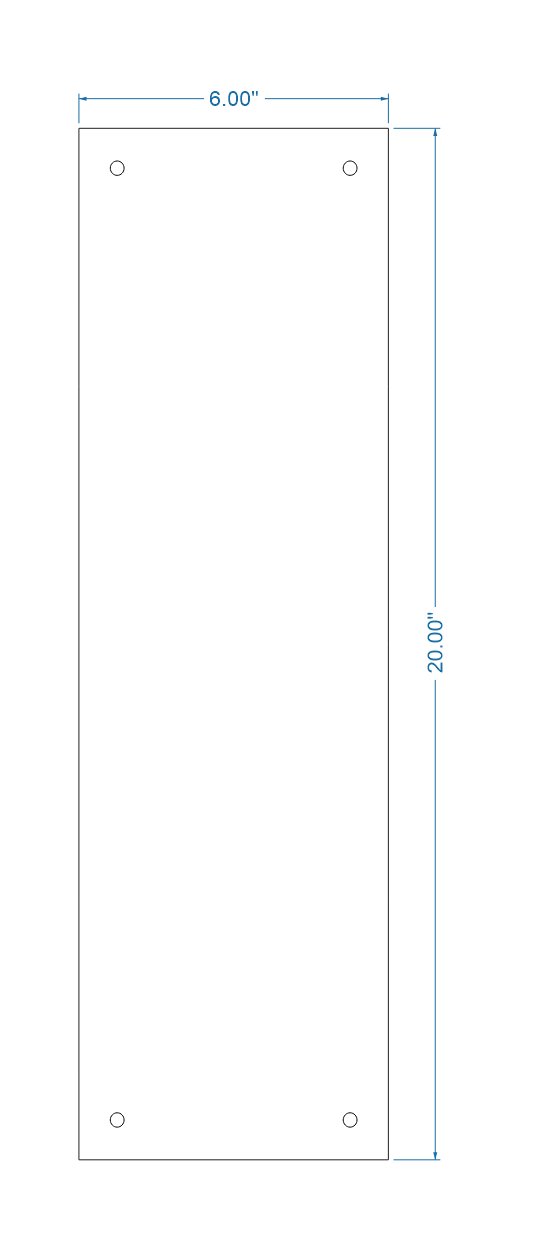 Plaque de poussée en fer droit ordinaire