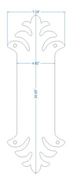 Greco-Persian Iron Push Plate Door Push Plates Push Plate
