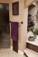 Hand Hammered Copper Towel Bar, Oil Rubbed Bronze Finish Towel Racks Bathroom Set