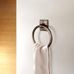 Hammered Copper Hand Towel Holder 7 - Inch Antique Copper Finish Towel Racks Bathroom Set