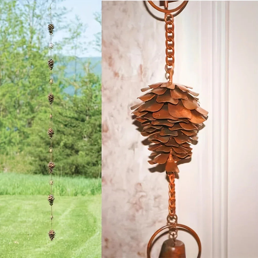 Pinecone Autumn Windchime - Old West Iron