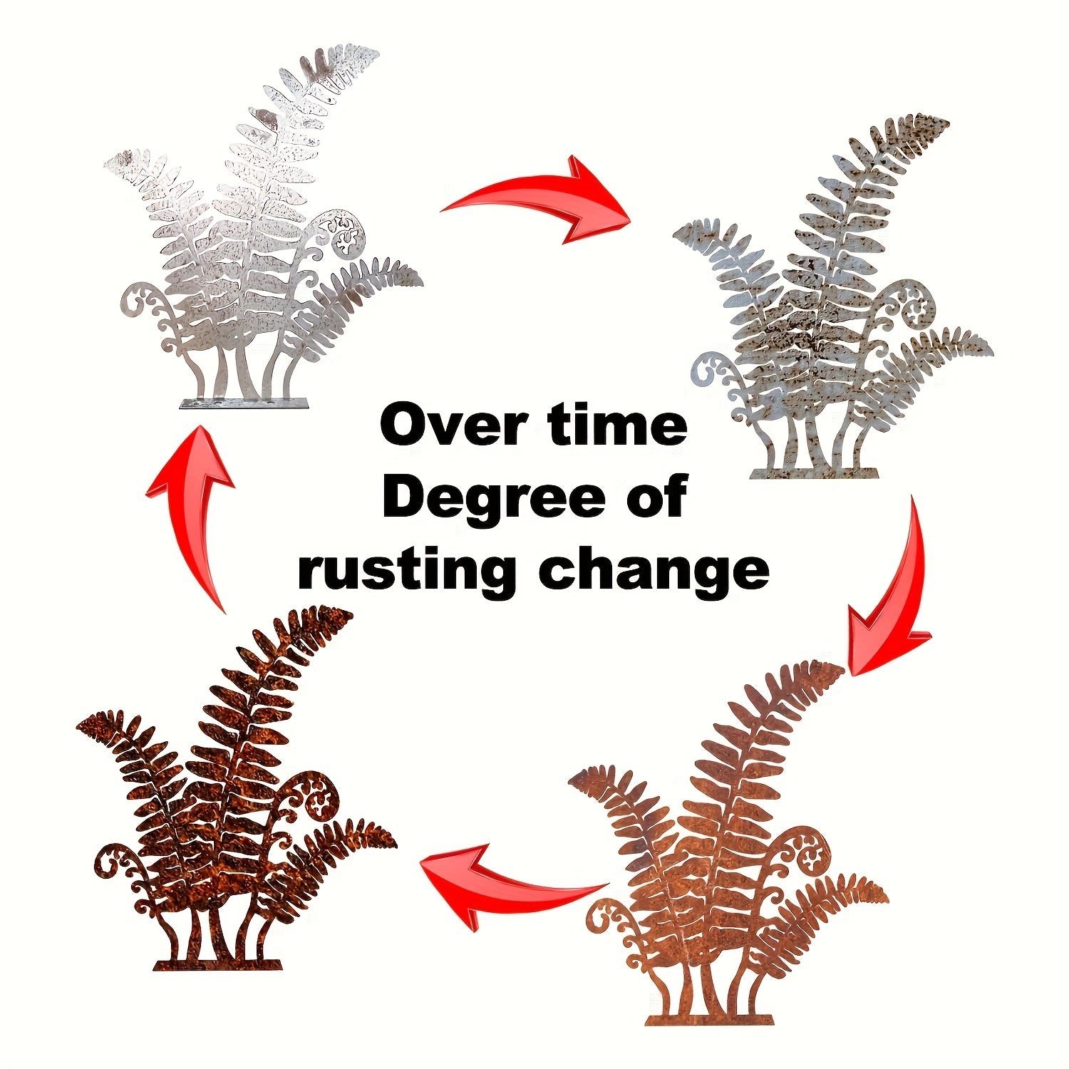 Rusty Fern Garden Stakes