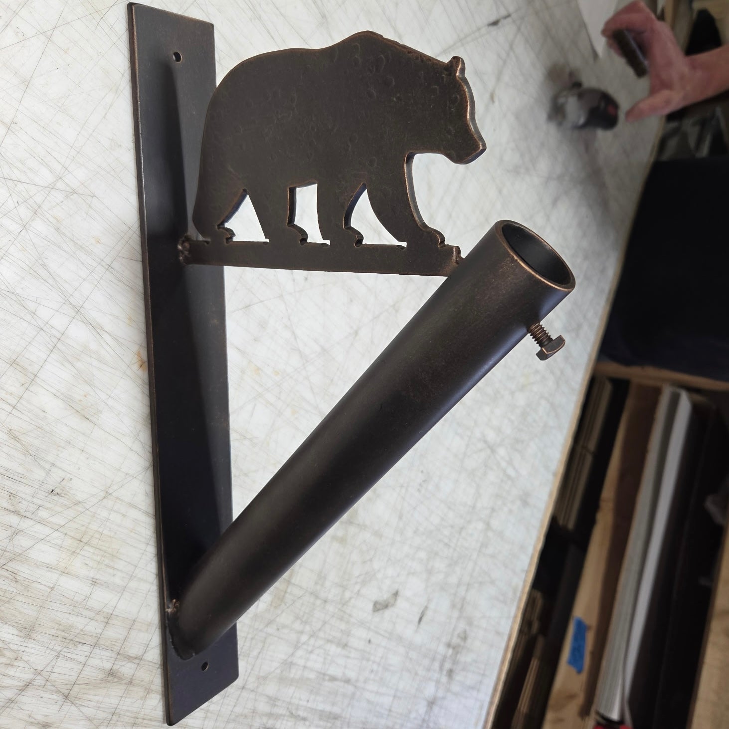 California Bear Iron Flag Bracket