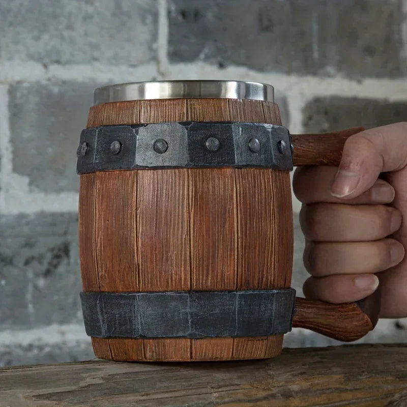 Stainless Steel Whiskey Barrel Coffee Mug - Old West Iron