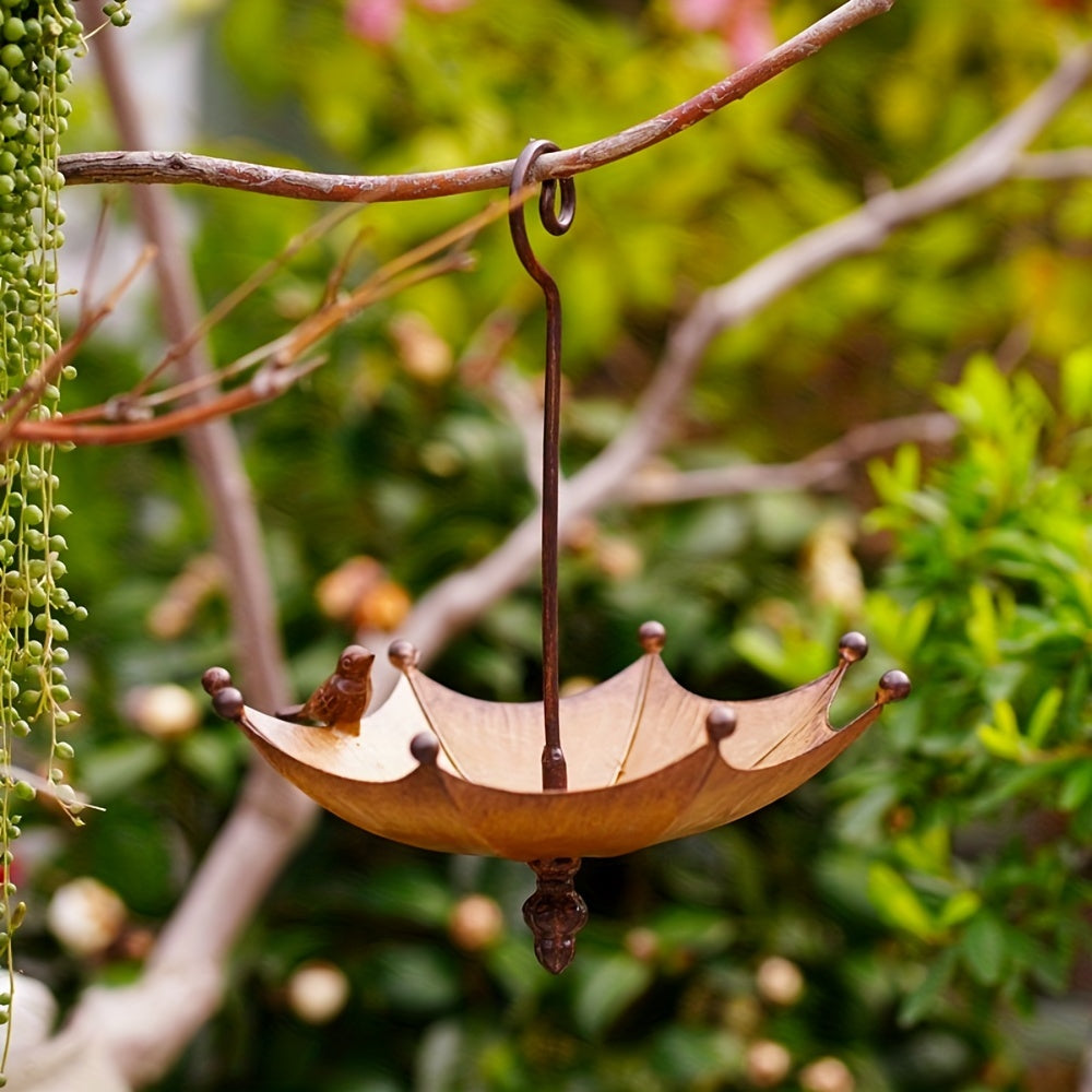 Iron Umbrella Bird Feeder