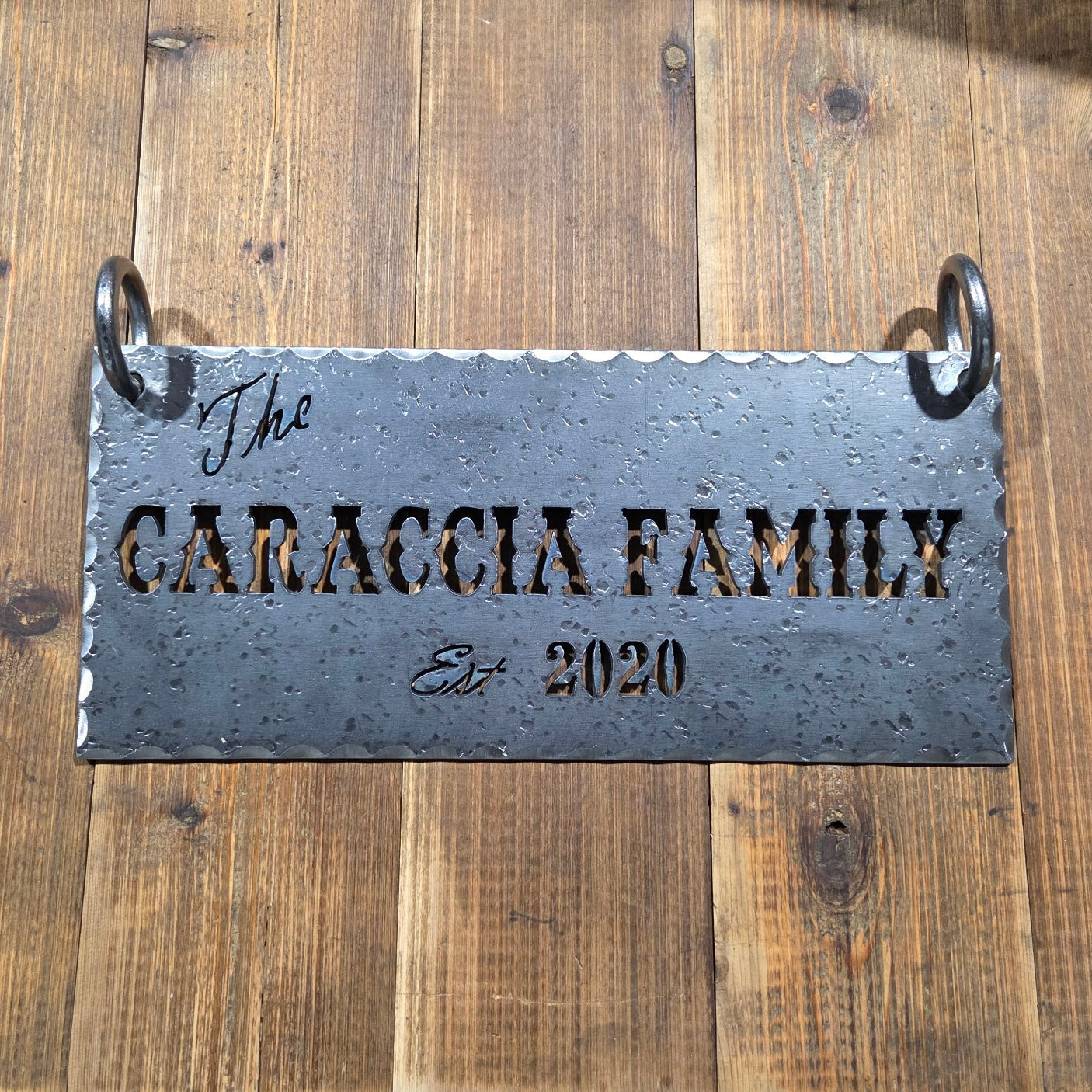 Rustic Iron Name Sign