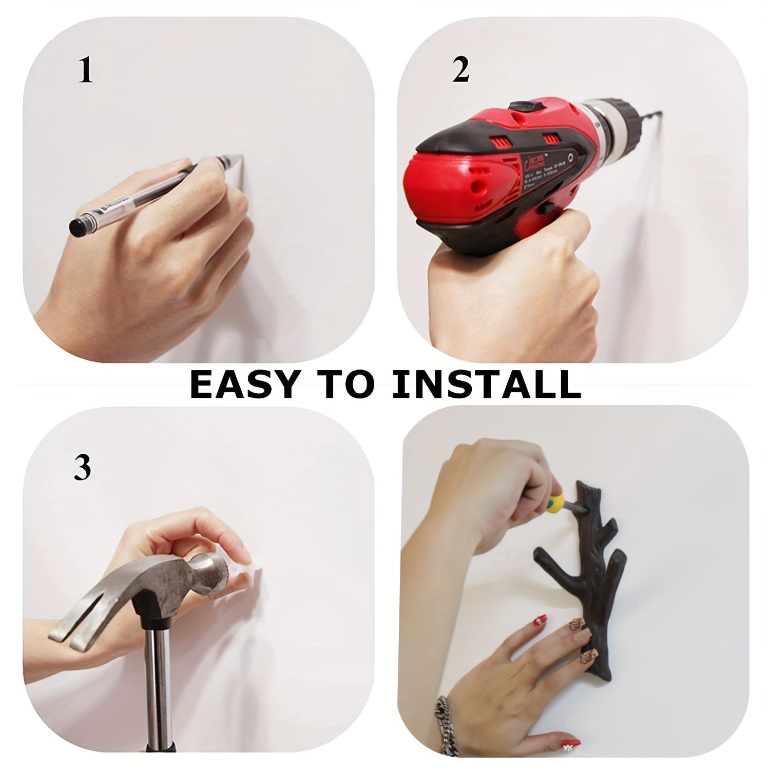 Tree Branch Cast Iron Wall Hooks