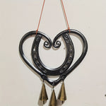 Lucky Horseshoe and Heart Windchime