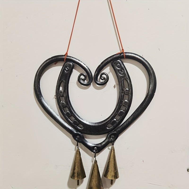 Lucky Horseshoe and Heart Windchime