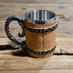 Tan Barrel Drinking Mug