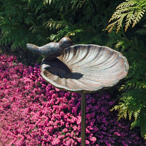 Iron Scallop Birdbath - Old West Iron
