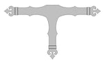 Baroque Iron T Face Plate Brackets & Reinforcement Braces T-Plate