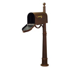 antique brown mailbox